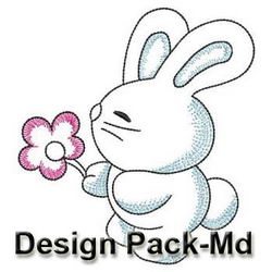 Vintage Bunny(Md) machine embroidery designs