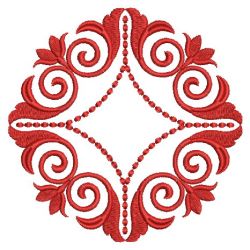 Swirl Redwork Quilt 01(Lg)
