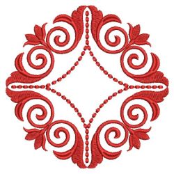 Swirl Redwork Quilt 01(Lg)