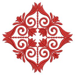 Swirl Redwork Quilt 02(Lg)