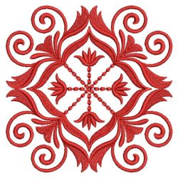 Swirl Redwork Quilt 04(Sm)