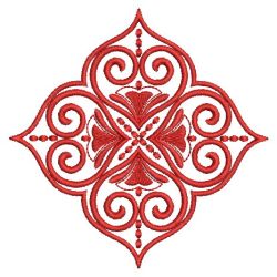 Swirl Redwork Quilt 05(Lg)