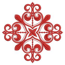 Swirl Redwork Quilt 06(Lg)