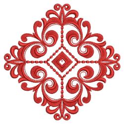 Swirl Redwork Quilt 10(Md)