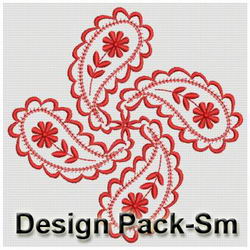 Paisley Redwork Quilt(Sm) machine embroidery designs