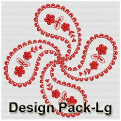 Paisley Redwork Quilt(Lg) machine embroidery designs