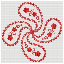 Paisley Redwork Quilt 01(Md) machine embroidery designs
