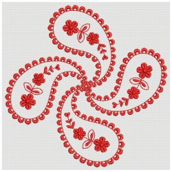 Paisley Redwork Quilt 01(Sm) machine embroidery designs