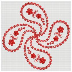 Paisley Redwork Quilt 01(Sm) machine embroidery designs