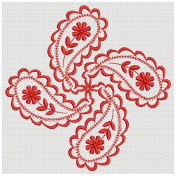 Paisley Redwork Quilt 02(Sm) machine embroidery designs
