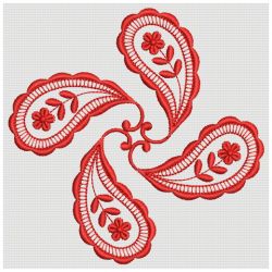 Paisley Redwork Quilt 03(Sm) machine embroidery designs