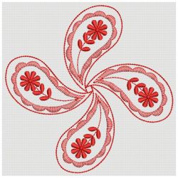 Paisley Redwork Quilt 06(Sm) machine embroidery designs