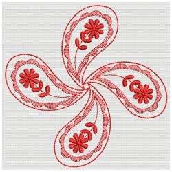 Paisley Redwork Quilt 06(Sm)