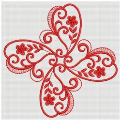 Paisley Redwork Quilt 10(Sm)