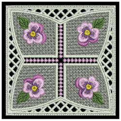 FSL Pansy Doily 08 machine embroidery designs