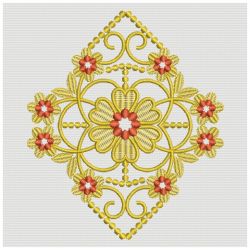 Heirloom Golden Flower Lace 04(Md) machine embroidery designs
