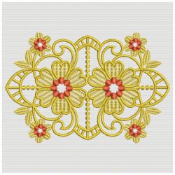 Heirloom Golden Flower Lace 06(Sm) machine embroidery designs