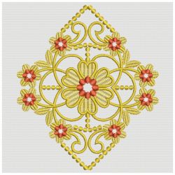Heirloom Golden Flower Lace 13(Lg) machine embroidery designs