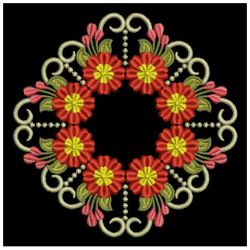 Candlewicking Flower Quilt 03(Md) machine embroidery designs