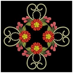 Candlewicking Flower Quilt 09(Md) machine embroidery designs