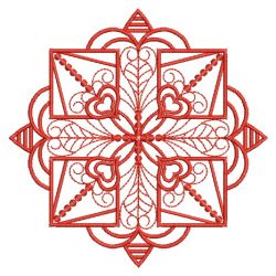 Fantasy Redwork Quilt 03(Lg) machine embroidery designs