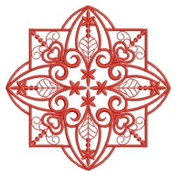 Fantasy Redwork Quilt 04(Lg) machine embroidery designs