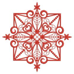 Fantasy Redwork Quilt 05(Sm)