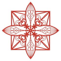 Fantasy Redwork Quilt 06(Sm)
