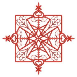 Fantasy Redwork Quilt 07(Sm)