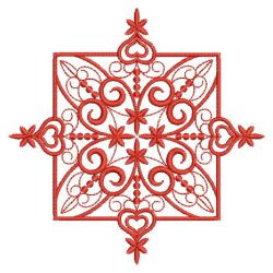 Fantasy Redwork Quilt 09(Sm)