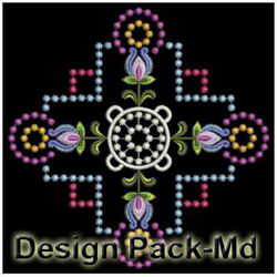 Candlewicking Jacobean Quilt(Md) machine embroidery designs