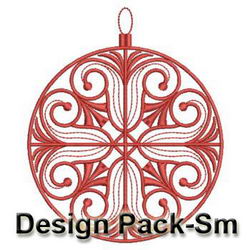 Redwork Christmas Ornaments Quilt(Sm) machine embroidery designs