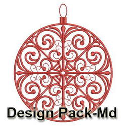 Redwork Christmas Ornaments Quilt(Md) machine embroidery designs