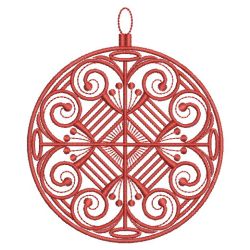Redwork Christmas Ornaments Quilt 06(Md)