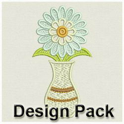 FSL Vase Flower machine embroidery designs