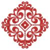 Swirl Redwork Quilt 10(Lg)