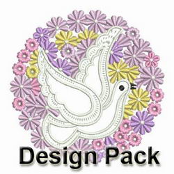 Fancy Doves machine embroidery designs