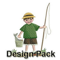 Fishing Boy machine embroidery designs