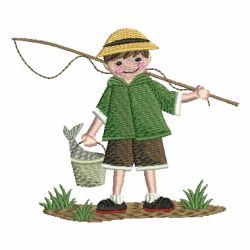 Fishing Boy 03 machine embroidery designs