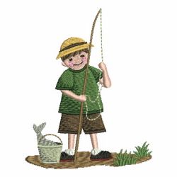 Fishing Boy 05 machine embroidery designs