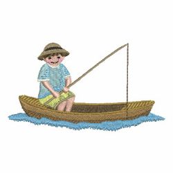 Fishing Boy 07 machine embroidery designs