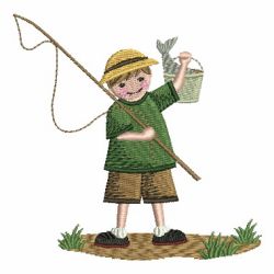 Fishing Boy 08 machine embroidery designs