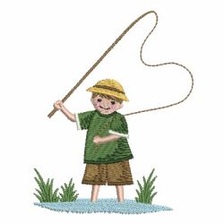 Fishing Boy 09 machine embroidery designs