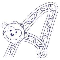 Redowrk Monkey Alphabets 01(Lg) machine embroidery designs
