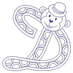 Redowrk Monkey Alphabets 04(Lg) machine embroidery designs