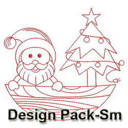 Redwork Christmas Santa(Sm) machine embroidery designs