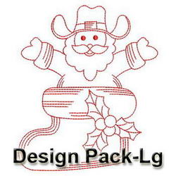 Redwork Christmas Santa(Lg) machine embroidery designs