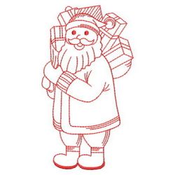 Redwork Christmas Santa 01(Sm) machine embroidery designs