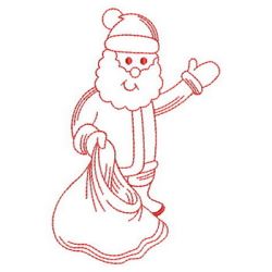 Redwork Christmas Santa 03(Lg) machine embroidery designs