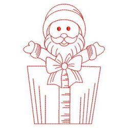 Redwork Christmas Santa 06(Md) machine embroidery designs